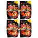 CNMART Wang Hot Chicken Udon Korean Style Stir Fried Noodle 442g (Pack of 4)