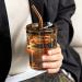 BLUEPOLAR 13oz Amber Tumbler Water Bottle with Straw and Lid - Insulated Glass Coffee Mug - Buy Online on SooperMarket.com