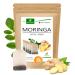 MoriVeda - 100% natural & vegan Moringa tea (choice of Moringa leaf blend apple-cinnamon pomegranate ginger mint). Quality product (20 bags of Moringa ginger)