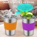 6 Pack 12oz Stainless Steel Spill Proof Kids Cups with Straws and Lids - BPA-Free, Unbreakable Toddler Tumbler for Water, Smoothies - Reusable Metal Sippy Mug for Child and Adult - Buy Online on SooperMarket.com