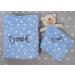 BotoBaby Personalized Baby Gift Set - Custom Embroidered Blanket & Comforter for Birth/Baptism - Blue Teddy Bear - Buy Online on SooperMarket.com