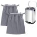 Teamoy 2 Pack Pail Liner for Cloth Diapers Reusable Diaper Pail Bag with Elastic Band and Drawstring Fits for 13.2 Gallon Trash Can and Diaper Pails Gray Gray+Gray
