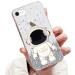Tivenfezk nadoli for iPhone 7/8/SE 2020/2022 astronaut hidden stand shell caricature glitter stand soft silicone bling transparent protective cover iphone 7/8/se 2020/2022 clear
