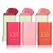 TBeautfave Lipstick Blush Stick Buildable Lightweight Cream Blush Waterproof Lightweight Blush Stick Cream Blusher Makeup Blends Perfectly onto Skin (3Color)