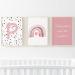 Pompom Prints Set of 3 Girls Bedroom Prints Rainbow Nursery Prints Scandi Boho Style Nursery Decor Playroom Prints Picture Frames not Included (A4 P) A4 P