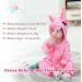 Doladola Baby Flannel Unicorn Hooded Romper | Toddler Jumpsuit 18-24 Months - Buy Online on SooperMarket.com