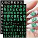 12 Sheets Alphabet Nail Art Stickers - 3D Self-Adhesive Decals - Holographic English Font Manicure Decorations - Buy Online on SooperMarket.com