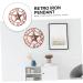 Cabilock Retro Wrought Iron Disc Ornament Rustic Decor for Home Wall Creative Hanging Decor Indoor Crafts - Buy Online on SooperMarket.com
