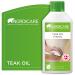 Nordicare Teak Oil (525 ml) - Wood Oil for the Entire Indoor Area - Revives the Original Color of Wood - Premium Teak Oil Wood Care Oil with Stain Protection - Natural Silk Matt Finish-Made in Denmark 525ml