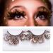 outopen White False Eyelashes Halloween White Eye lashes Extension Tools Anime Cosplay Makeup Natural Looking Masquerade Party Eyelashes (D03-Brown Tiger Print 1 Pair)