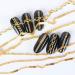 Nail Chains Set - 4 Packs of 24 Gold & Silver Metal Punk Pendant Ornaments for Nail Art DIY - Women's Nail Supplies - Buy Online on SooperMarket.com