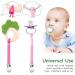 Nuanchu 8-Piece Braid Pacifier Clip Set for Baby Girl Boy - Bright Colors - Buy Online on SooperMarket.com