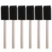 WLLHYF 6 PCS Foam Paint Brush Set, Sponge Wood Brush with Wooden Handles Comfortable and Durable Sponge Paint Brushes Suit for Smooth Surface, Remove Stains, Crafts, and Paints