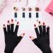 Quesuc 3 Pairs UV Shield Glove Gel Manicures Glove Anti UV Fingerless Gloves Protect Hands from UV Light Lamp Manicure Dryer (Black Purple White) - Buy Online on SooperMarket.com