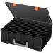 Zarler Photo Storage Box 4x6 Picture Boxes 18 Inner Seed Organizer Cases with Handle Photo Storage Container Photo Keeper with Provided Sticker Labels (Black) Black 18 Inner boxes