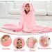 Funmo Baby Hooded Towel 70x140 cm - Soft Super Absorbent Bath Towel for Toddlers (0-5 Years) - Cute Pink Design - Buy Online on SooperMarket.com