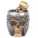 Men's Beard Shaving Kit Stainless Steel Shaving Bowl with Skeleton Head Beard Brush Set