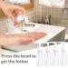 4-Pack 50ml Airless Pump Bottles for Travel - Transparent Plastic Donor Bottles for Cosmetics Shampoo & Cream - Buy Online on SooperMarket.com