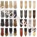26 Clip in Hair Extensions Black to Mixed Blonde - 100% Synthetic 8pcs Straight Hair Pieces - Buy Online on SooperMarket.com