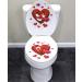 Iconikal 2-Piece Valentine's Toilet Seat Cling Decoration Set - Buy Online on SooperMarket.com
