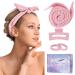 CORATED Heatless Curling Rod Headband Upgraded 60" Extra Long Heatless Curls Soft Hair Curlers to Sleep No Heat Hair Curler Overnight Hair Wrap Curls Styling Kit for Short & Long Hair Pink
