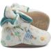Dotty Fish Cotton Baby Booties with Suede Sole - Teal Fleece Safari Animals, 0-6 Months - Buy Online on SooperMarket.com