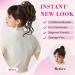 REECHO Tousled Updo Messy Bun Hair Piece for Women - Chocolate Brown with Highlights - Buy Online on SooperMarket.com