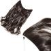 Wire in Hair Extensions No Clip in Curly Wavy Hairpieces Invisible Natural Hair Extension 20" - Dark Brown - Buy Online on SooperMarket.com