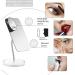JASEFA 10x Magnification Makeup Mirror with Flexible Gooseneck Stand - White, 360 Rotation, Tabletop Cosmetic Mirror for Shower, Shaving, and Travel - Medium Size - Buy Online on SooperMarket.com