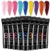 MIZHSE Poly Gel Nail Kit 9 Colors Nail Extension Builder Gel Set Polygel Kit Pink Blue Purple Long-lasting Poly Gel Soak Off Nail Art Gel for Nails Starter Manicure DIY at Home Gift for Ladies Yellow