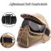 Senmortar Airsoft Mask - Full Face Tactical Protection Gear for Halloween, CS Game, Motocross - Desert & Grey - Buy Online on SooperMarket.com