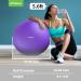 Trideer 65cm Purple Exercise Ball Chair with Base & Bands - Home Gym Workout & Back Pain Relief - Buy Online on SooperMarket.com