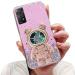 Tivenfezk Nadoli for Xiaomi Redmi Note 11 Treibsand B r Astronaut Hidden Stand Shell caricature glitter astronaut stand soft silicone bling cell phone case transparent protective cover xiaomi redmi note 11 pink