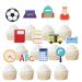 Rsstarxi 36 Pack Back to School Cupcake Toppers Happy First Day of School Cupcake Toothpicks Decoration for Welcome Back to School Activities Kids Birthday Day Party Cake Decorations Design 1