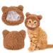 WLLHYF Cute Cat Winter Warm Bear Hat Soft Comfortable Adjustable Small Pet Headwear Costume Clothes for Cat Kitten Puppy Dog(Brown)