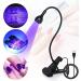 Geisofu 395nm UV Nail Lamp with Clamp | Portable Black Light LED UV Lamp for Gel Nails | 4 Dimming Levels | 5V USB Input - Buy Online on SooperMarket.com