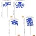 Rsstarxi 24 Pack 2024 Graduation Cupcake Toppers Glitter Congrats Grad 2024 Graduation Cap Diploma Cupcake Picks for Class of 2024 Graduation Theme Party Cake Decorations Blue - Buy Online on SooperMarket.com