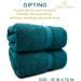 Pearl Linens Cotton Bath Sheet Pack of 2 - Quick Dry & Absorbent Oversize Towels for Hotel & Spa | Super Soft Teal Bath Sheet Set 35x70 - Buy Online on SooperMarket.com