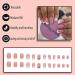 Luxury Pink Square Press on Nails with Rhinestone Design - Short French Tip Acrylic Artificial Nails - Buy Online on SooperMarket.com