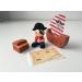 4x Edible Pirate Cake Toppers Set - Handmade Icing Fondant Pirate Ship Bag Map Birthday Baby Showers Cupcake Decor Supplies Comes with an Edible Glue - Buy Online on SooperMarket.com