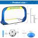 Folding Pop Up Soccer Goals Set 2 Pack - Portable Nets with Carrying Bag for Kids Indoor & Outdoor Games - Yellow & Blue - Buy Online on SooperMarket.com