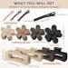 Huiguli Hair Clips Set - 12 Non-Slip Floral Hair Styling Accessories for Women & Girls - Perfect for All Hair Types - Buy Online on SooperMarket.com