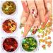 Maple Leaf Nail Art Sequins Maple Leaf Nail Glitters Stickers Autumn Nail Sequins for Nail Art 4 Colors - Buy Online on SooperMarket.com