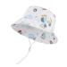 LANGZHEN Beach Sun Protection Hat for Baby Girls Adjustable Toddler Kids Hat Wide Brim Summer Play Hat with Chin Strap White - Cars 1-2 Years