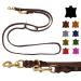 Dog liner grease leather brass small dogs / large dogs 2m / 2.40m / 2.80m / 3.50m / 5m Double linen adjustable (3.50m x 8mm dark brown) 3.50m x 8mm dark brown
