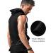 Babioboa Men's Sleeveless Workout Hooded Tank Top - Black, Medium - Buy Online on SooperMarket.com