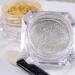 Nail Powder Hisight 2pcs - Mirror Glitter Chrome Pigment Powder for Nail Art - Gold Silver Sequins with Sponge Stick - Buy Online on SooperMarket.com