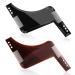 Beard Stencil Beard Comb Beard Shaping Tool for Goat Beard Sideburns Neck Symmetrical Contour Beard Line 2 Pieces Brown Black