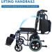 LIVINGbasics Light Weight Transport Wheelchair With Hand Brakes 17.7-Inch Wide Seat Foldable Support Weight Upto 220 Lbs - Buy Online on SooperMarket.com