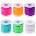 Lanyard String Kit Cridoz 6Pack Plastic Lacing Cord Gimp String Lanyard Weaving Kit for Bracelets Keychains Crafts Color A